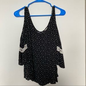 Target Flowy Floral Cold-Shoulder Top